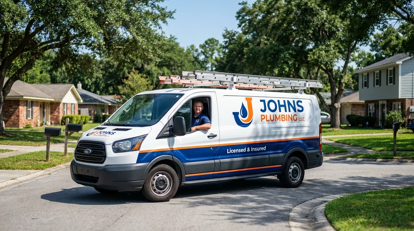 Johns Plumbing LLC service van in Glen Rose, TX