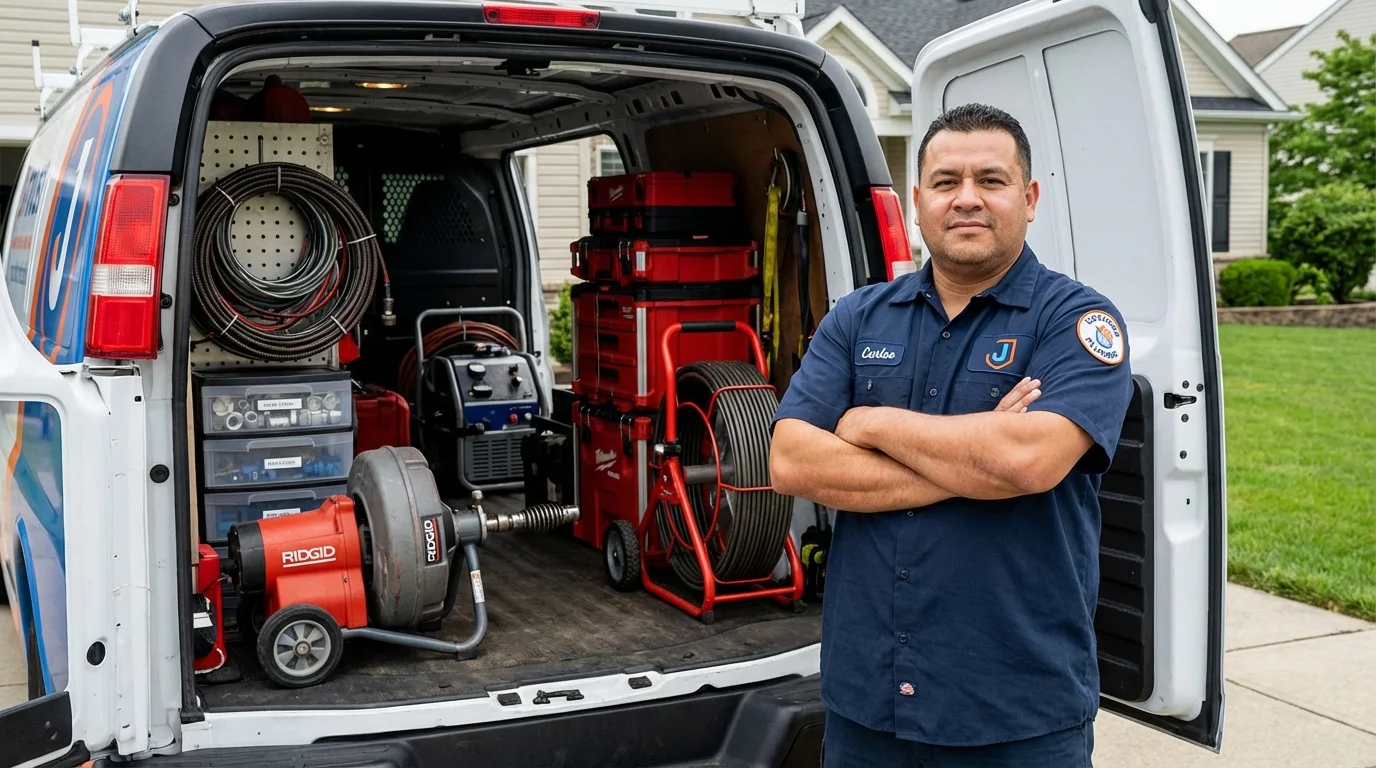 Professional drain cleaning equipment and Johns Plumbing LLC plumber in Glen Rose